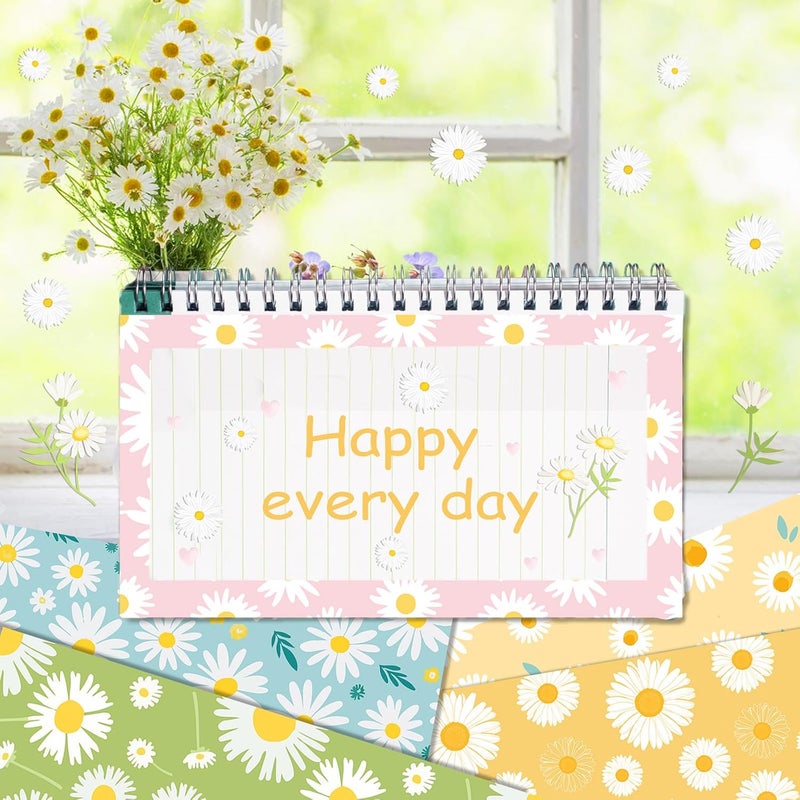 Feivando 24 Sheets Daisy Scrapbook Paper 12'' × 12'' Double-Sided Spring Summer Flower Pattern Paper Decorative Decoupage Cardstock for DIY Card Craft Making Scrapbook Supplies - Image 5